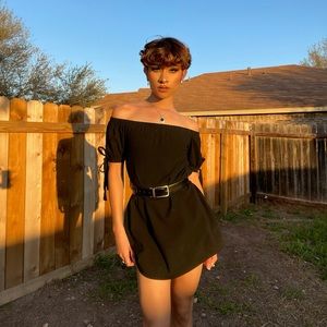 Black off the shoulder dress